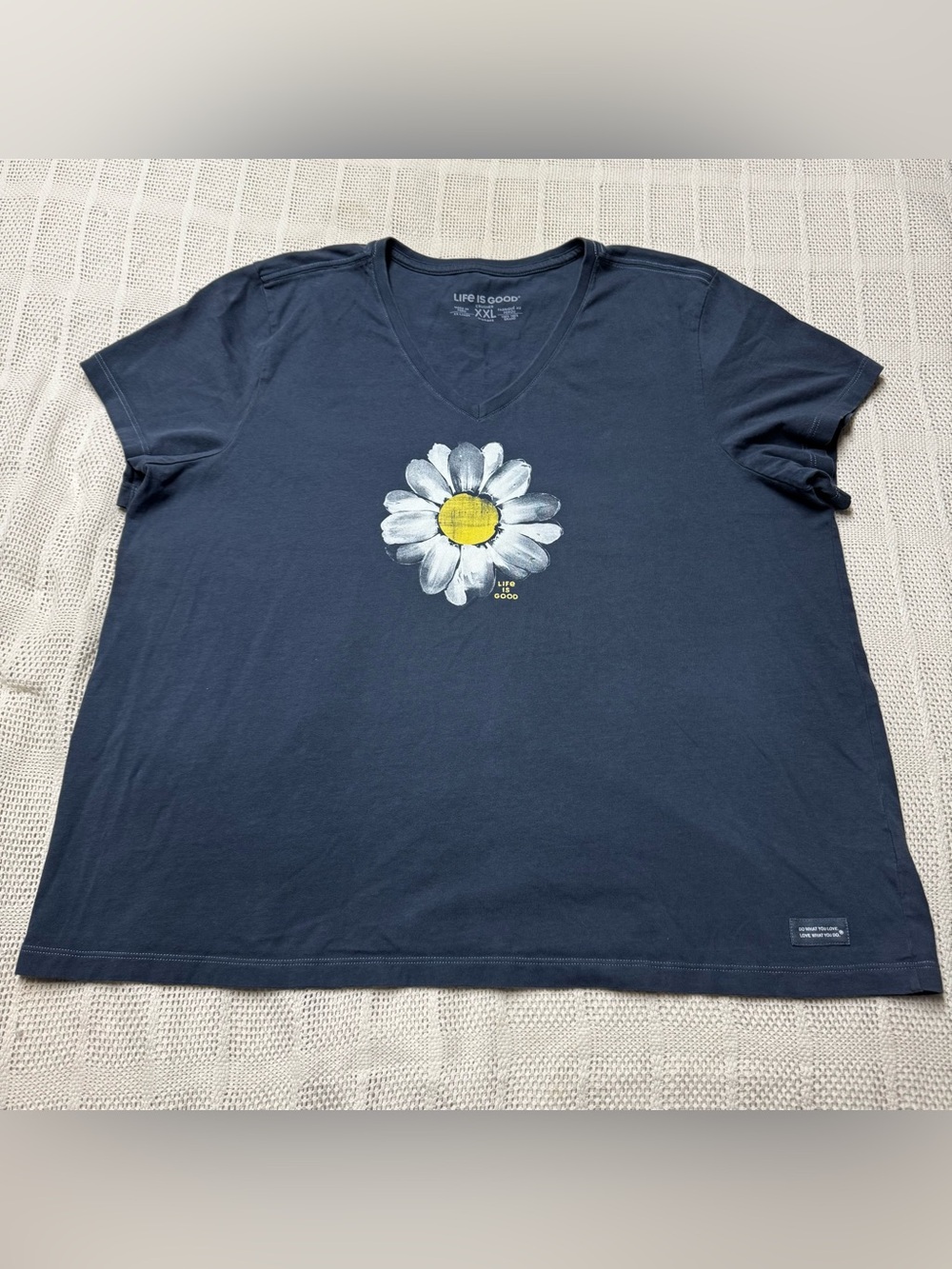 Life Is Good Charcoal V-Neck Crusher Tee